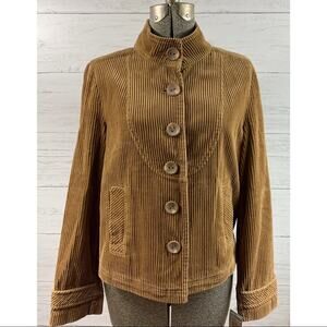 NWT IZOD Tan Corduroy High Stand Collar Jacket, Medium